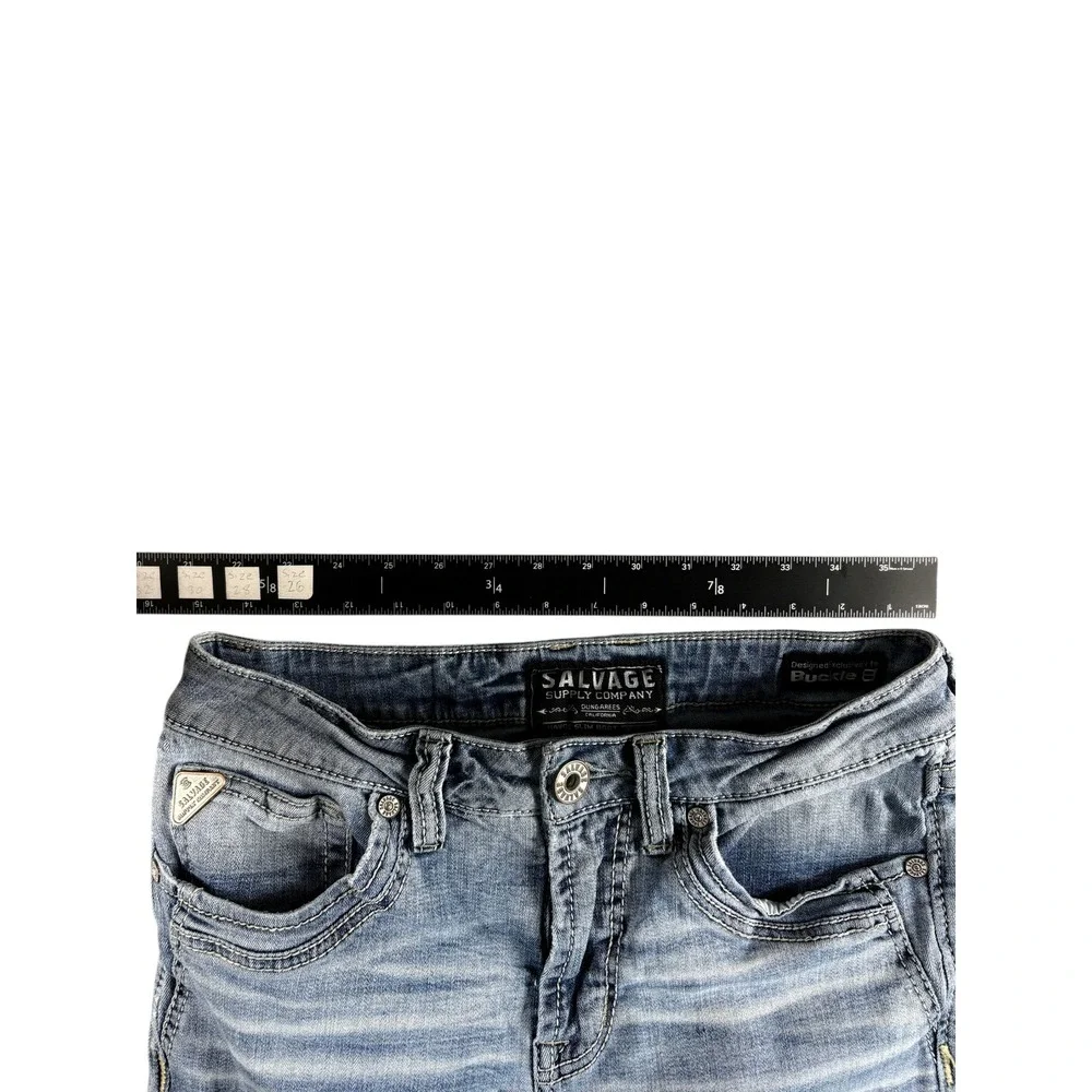 Salvage Supply Co Havoc Slim Bootcut Jeans Men 31x30 Blue Denim Buckle Exclusive